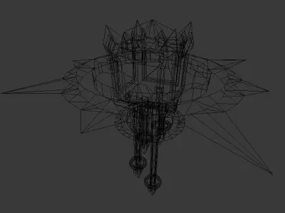 Space Battleship Free low-poly 3D model