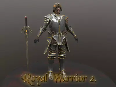 Royal Warrior Low-poly 3D model purchase