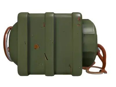 Military AntiTank Mine Explosive Low-poly 3D model