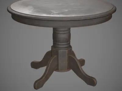 Old Tabe Low-poly 3D model