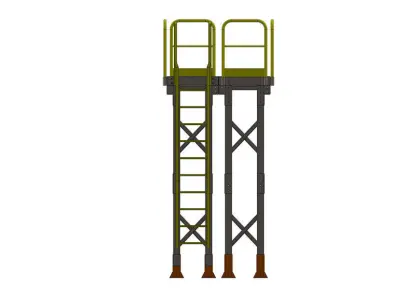Ladder Platform Low-poly 3D model