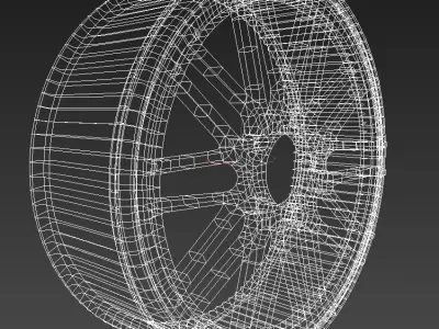 Car rim 5 Low-poly 3D model