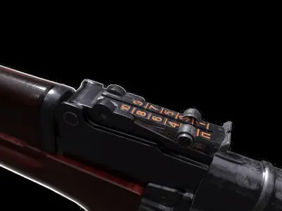 Ak 47 Low-poly 3D model 4