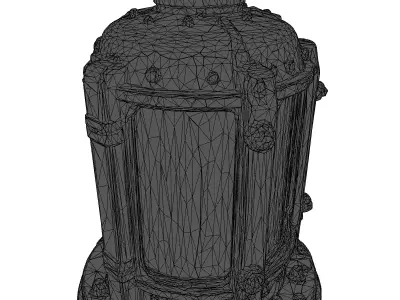 Steampunk Industrial Submarine Green Lantern 3D model