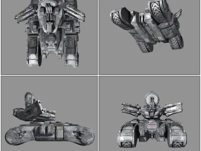 SF Medium Tank Radar MK7 Low-poly 3D model