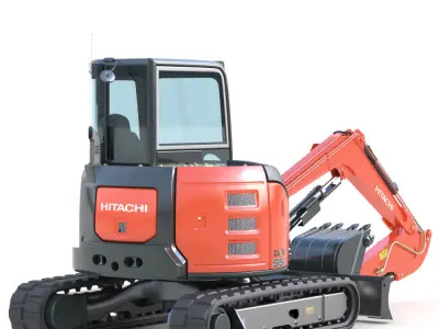 Mini Excavator Hitachi ZX55U 3D model