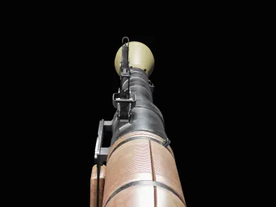 RPG-7 machine gun Low-poly 3D model