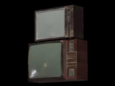 Old TV model Free low-poly 3D model