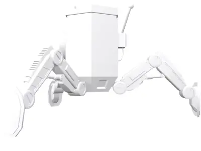 Toon Bot Low-poly 3D model
