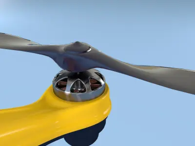 Drone 3d model with propellers 3D model