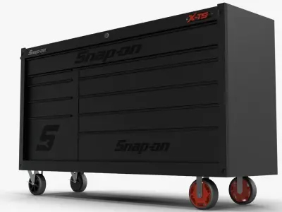 Tool Storage Black Low-poly 3D model