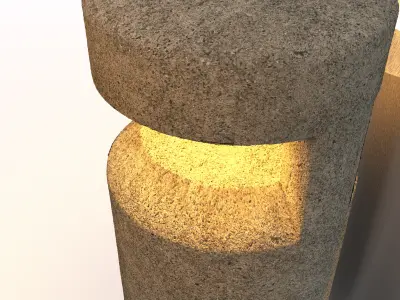 Urban Bollards Low-poly 3D model