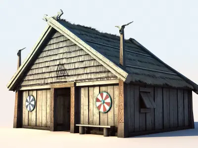 Viking Houses Collection 3D Model Pack purchase