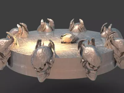 Macabra skull stand 3D model