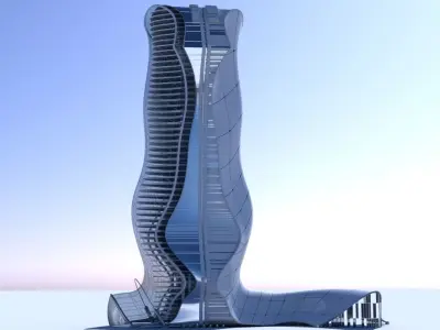 Futuristic Skyscraper 11 3D model