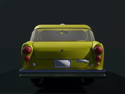 Retro New York Taxi 3D Blend FBX OBJ Low-poly 3D model