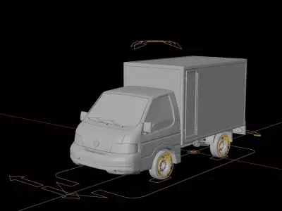 Nissan Vanette Box Truck 3D model