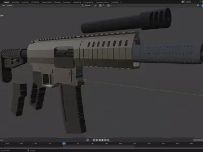 Dagger 556 SBR Free low-poly 3D model