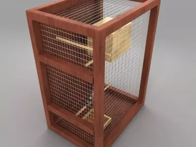 bird cage 3D model 2