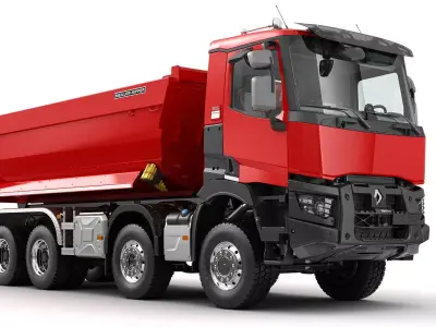 Renault K 8X6 dump truck 3D model