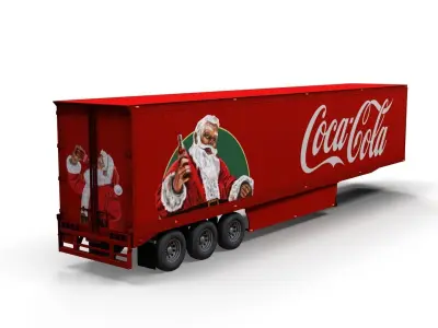 Coca-Cola christmas trailer Low-poly 3D model