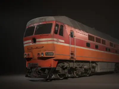 Diesel Locomotive TEP70 3D model