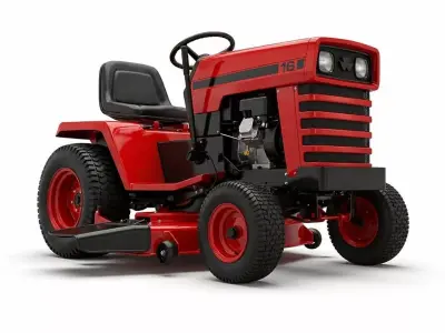 Retro Garden Tractor 3D model