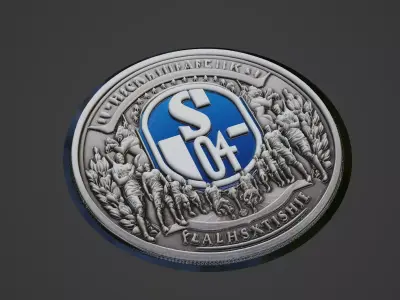 Schalke 04 Football Medallion 3D print model