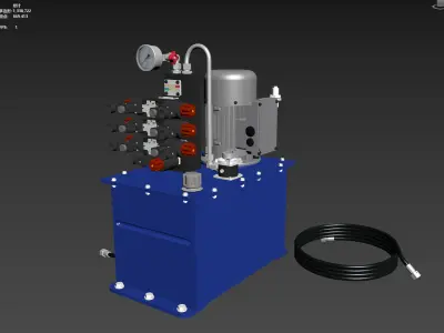 Hydraulic station 3D model