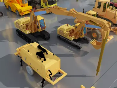 Large construction vehicles-agricultural machinery 3D model buy