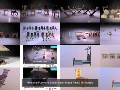 Medieval Furniture Super Saver Mega Pack