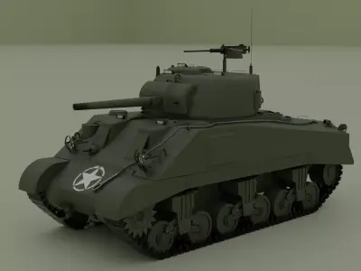M4 Sherman Low-poly 3D model buy
