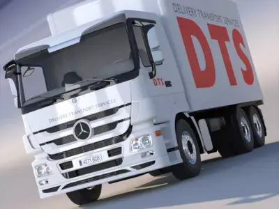 New Mercedes Actros Box Truck 3D model