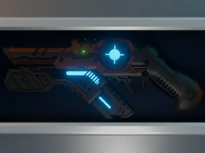 Sci-fi Gun 3D model 3