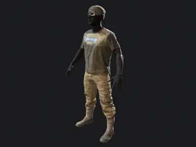 Skull armor 12 Low-poly 3D model