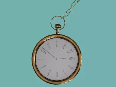 Antique Pocket Watch 3D model