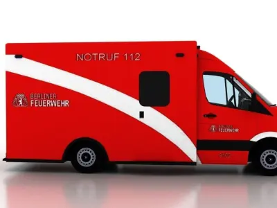 Mercedes Benz Sprinter Truck Germany Ambulance 3D model
