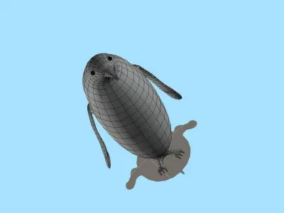 penguin lowpoly Low-poly 3D model