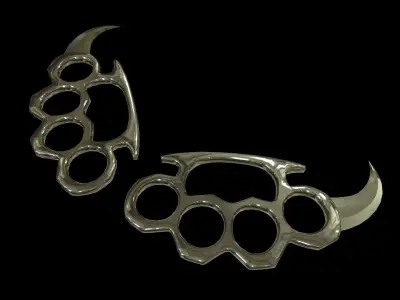 Karambit Brass Knuckles Low-poly 3D model