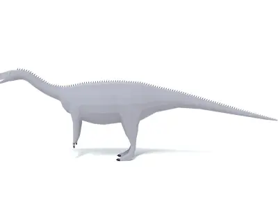 Low Poly Cartoon Aardonyx Dinosaur Low-poly 3D model