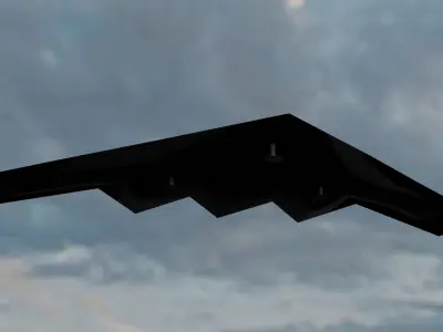 B-2 Spirit Stealth Bomber - High-Quality 3D Model Low-poly 3D model