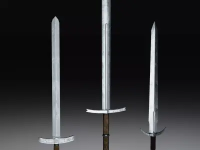 Medieval Sword Pack-GameReady Low-poly 3D model