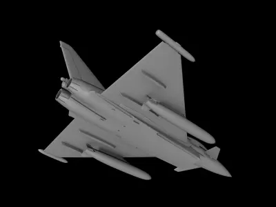 EUROFIGHTER TYPHOON SCALE 1-72 3D PRINT READY STL FILES 3D print model