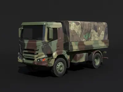 Generic Military Camo Truck 3D model purchase