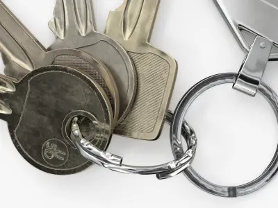 Keys with Keychain 3D model purchase