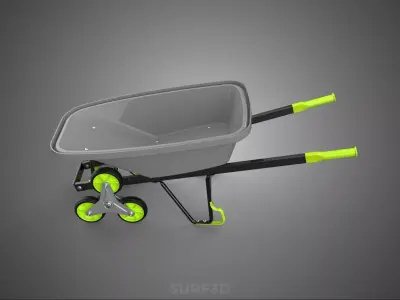 TRIPLE WHEEL STAIR CLIMBER WHEELBARROW BARROW CART TROLLEY WAGON 3D model