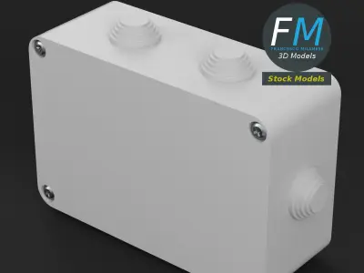 Rectangular junction box 2 3D model