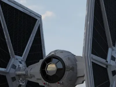 Realistic tie Fighter 3D model