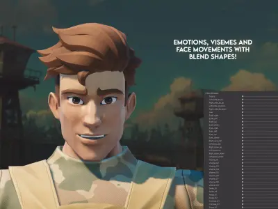 Stylized Military Characters Modular Soldiers Low-poly 3D model