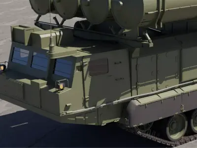 S 300VM missile system SA 12 Free low-poly 3D model